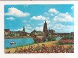 FA159 - Carte Postala - GERMANIA - Frankfurt am Main. Eiserner Steg un Dom, circulata 1974