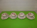 Portelan SCHWARZENHAMMER , set de 4 CESTI decorate in teme florale
