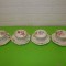 Portelan SCHWARZENHAMMER , set de 4 CESTI decorate in teme florale