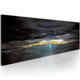 Cumpara ieftin Tablou pictat manual - After a storm comes a calm 100x40 cm