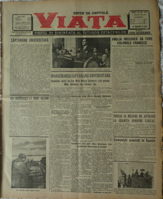Viata, ziarul de dimineata, director Liviu Rebreanu, 6 Mai 1942 foto