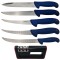 Set de macelarie IdeallStore&reg;, injunghiat, filetat, cutitul bucatarului si ascutitoare, otel inoxidabl