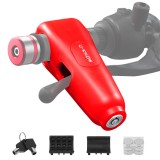 Cumpara ieftin Alarma multifunctionala, anti furt, blocare fixa pentru bicicleta - Rosie