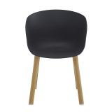Cumpara ieftin Scaun dining metal negru lemn natur 54x51x82 cm