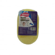 Burete Baie Copii Niteola, Galben, Oval, 1 Buc, Niteola Baby Bath Sponge, Burete Oval pentru Copii, Burete pentru Baie, Burete Spalare Corp, Burete Co foto