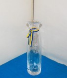 Vaza cristal 24% PbO, suflata manual -Blomknyte- design Rune Strand, SEA Suedia