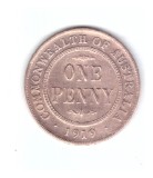 Moneda Australia 1 penny 1919, stare buna, curata