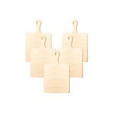 Tăviță de tăiat din lemn natural cu m&acirc;nă &ndash; 23 x 14 in