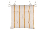 Pernă De Scaun St Trop Alb/Mustar 40X40 Cm, Culoare Alb/Muștar, 100% Bumbac