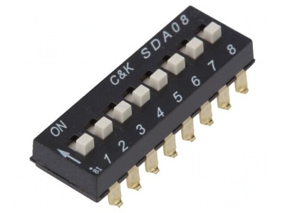 Comutator DIP-SWITCH 8 Secțiuni ON-OFF 24VDC foto