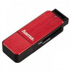 Card reader Hama 123902 USB 3.0 SD / microSD Red foto