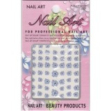 Trandafir chinezesc - stickere 3D, mov deschis, INGINAILS