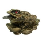Statueta Feng Shui din rasina cu Raioasa pe monede si pe pepite, 3,5cm, TT17
