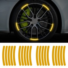 Set 20 bucati Elemente Reflectorizante &bdquo;Wheel Arch&rdquo; pentru autoturisme, biciclete, motociclete, atv-uri, scutere, culoare Orange