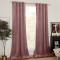 Set draperii din catifea cu inele auriu antic, Premium, 200x220 cm, densitate 700 g/mp, Roz pudra, 2 buc