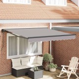 vidaXL Cortina Retractabilă Gri deschis 350x250 cm țesătură 3330392