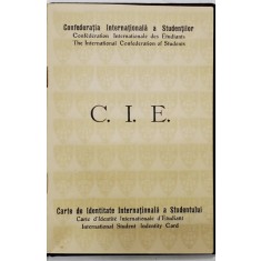 CARNET DE IDENTITATE INTERNATIONALA A STUDENTULUI , 1931