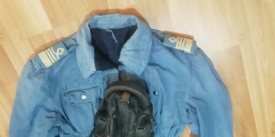 M2 - Combinizon, grade si casca slemafon piele - pilot militar aviatie foto