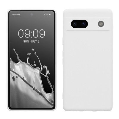 Husa Kwmobile pentru Google Pixel 7a, Alb, Silicon, KWM000019YF015C foto