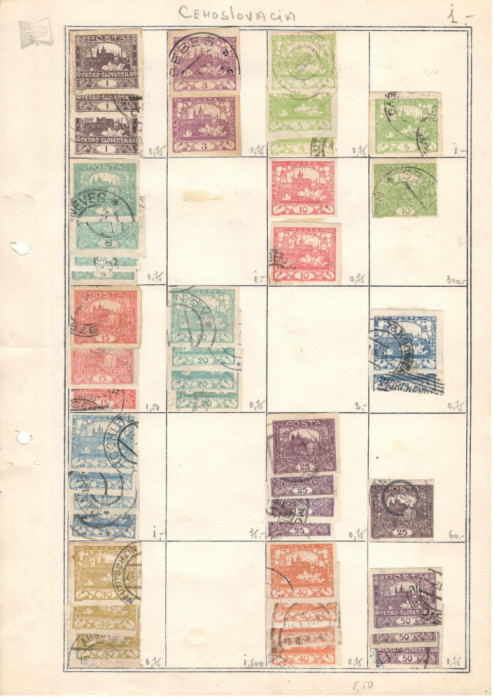 CEHOSLOVACIA.Lot peste 2.750 buc. timbre stampilate RL.15