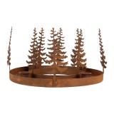 Suport lumanari Craciun metal maro &Oslash; 20x14 cm