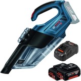 Bosch GAS 18V-1 + 1600A00B8J - Aspirator 60 mbar + Set 2 acumulatori si incarcator Li-Ion 18 V 5 Ah
