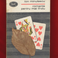 Ion Minulescu "Romante pentru mai tarziu" 1967 - BPT Nr. 418