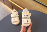 Sandalute ivoire pentru baietei - Ursulet (Marime Disponibila: 6-9 luni