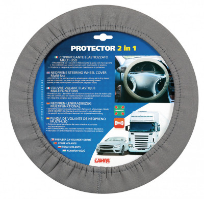 Husa volan protector elasticizat 2 in 1 - Gri Garage AutoRide foto