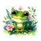 Sticker decorativ, Broasca, Verde, 60 cm, 1204STK-4
