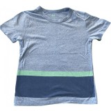 Tricou baieti, culoarea albastru , model dungat marime 5-6 ani