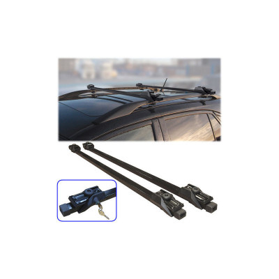 Set 2 bare transversale portbagaj Streetwize 125 cm din otel , cu fixare pe barele logitudinale cu sistem antifurt cu cheie AutoDrive ProParts foto