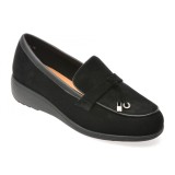 Mocasini IMAGE negri, 1385H16, din piele intoarsa