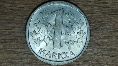 Finlanda - moneda de colectie argint - 1 markka / marca 1967 - design deosebit, impecabila ! foto