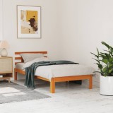 VidaXL Cadru pat fără saltea, maro ceruit, 100x200 cm, lemn masiv pin