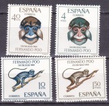 Fernando Poo 1966 fauna maimute MI 247-250 MNH