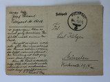Carte postala nazista circulata la 1941 cu stampila svasticii