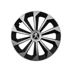 Set 4 Capace Roti 14 inchi (R14) Fame Gri-Negru, Compatibile Cu Peugeot