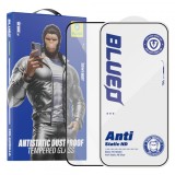 Folie de protectie Ecran Blueo Anti-Static HD pentru Apple iPhone 15 Pro, Sticla Securizata, Full Glue, Neagra