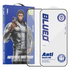 Folie de protectie Ecran Blueo Anti-Static HD pentru Apple iPhone 16 Plus / 15 Plus, Sticla Securizata, Full Glue, Neagra