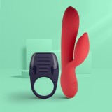 Vibrator rabbit + inel vibrator pentru penis Rocks-off Love Me