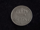 M3 C50 - Moneda foarte veche - 25 ptas - Spania - 1975, Europa