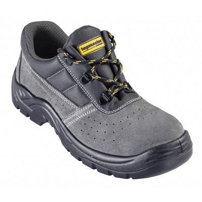 Pantofi de protectie S1P Top Master, marimea 44, piele caprioara, bombeu metalic, Gri/Negru foto