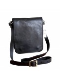 Geanta dama messenger,crossbody, din piele naturala, neagra, GD112, Geanta stil postas, Negru