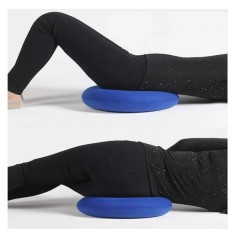 Set 2 piese perna pentru scaun si pompa de umflat, D 35 cm, albastru, PVC