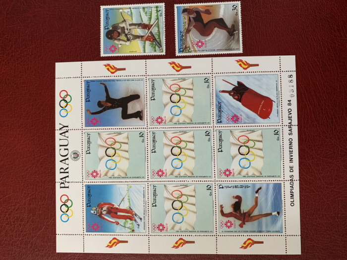 paraguay - Timbre sport, jocurile olimpice 1984, nestampilate MNH