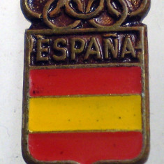 I.642 INSIGNA SPANIA ESPANA OLIMPIADA CERCURI OLIMPICE 15,5/10mm email