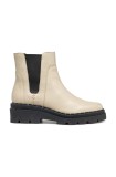 Geox cizme de piele D FELLENY culoarea bej, cu toc plat, D46XEC 046NH C6182