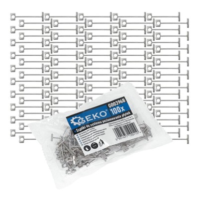 Set stifturi pentru sistemul de nivelare al placilor, 100 bucati, Geko G00396B foto