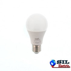 Bec cu led A60 E27 12W 230V lumina rece Basic Well foto